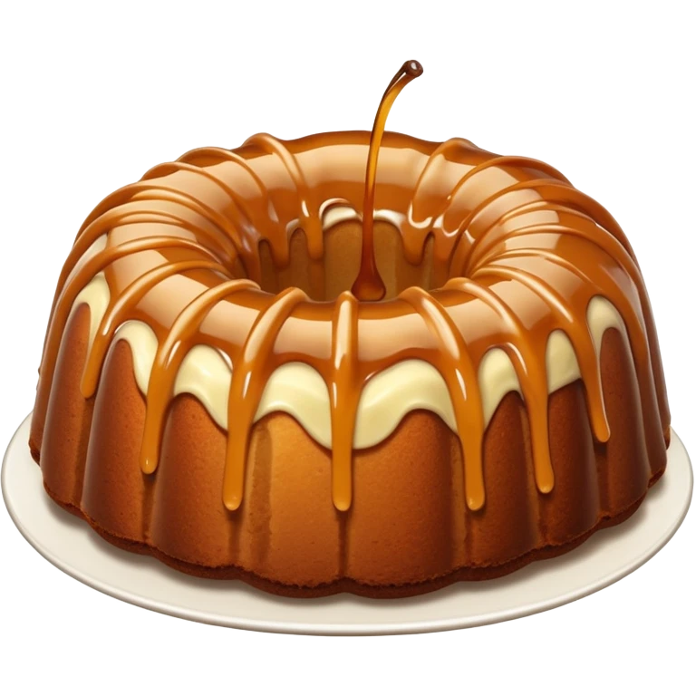 Bundt cake with caramel sliced apples  emoji