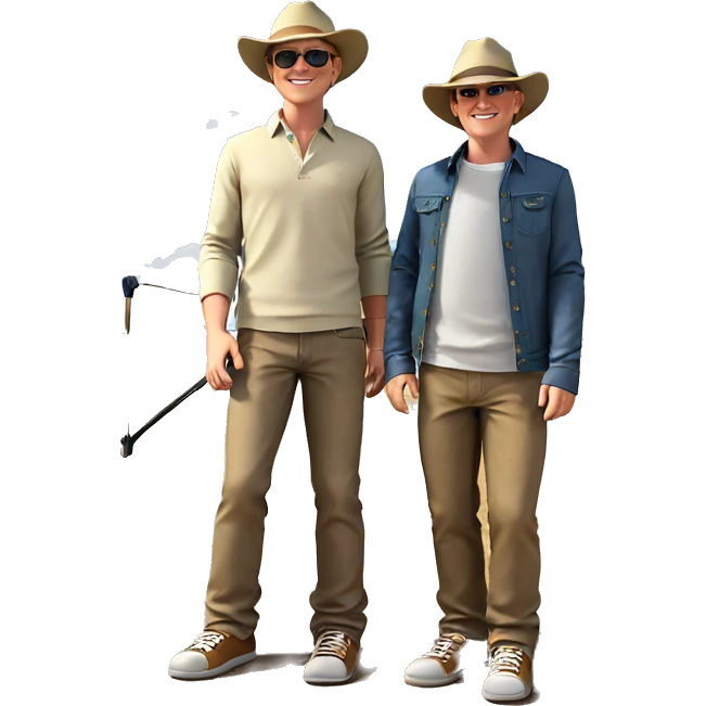 boys enjoying a sunny day emoji