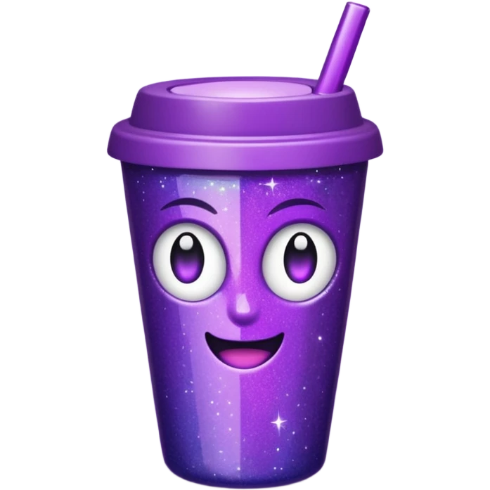 glitter purple cup emoji