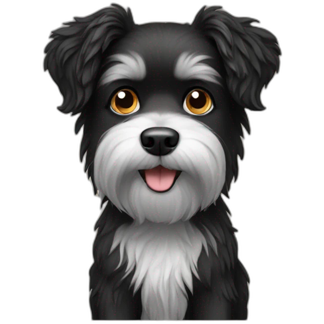 black-hairy-small-dog emoji