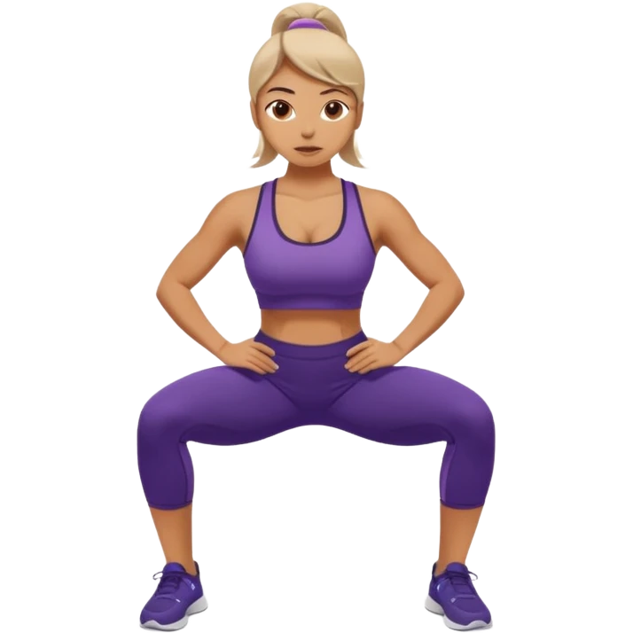 female doing squats emoji
