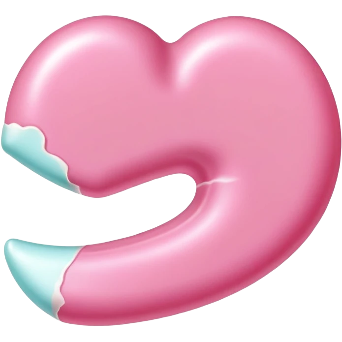 a piece of chewing gum, pink bubble gum, candy emoji