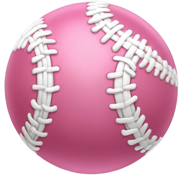 Pink baseball emoji