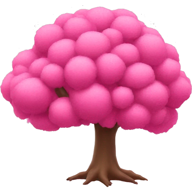 Pink tree emoji