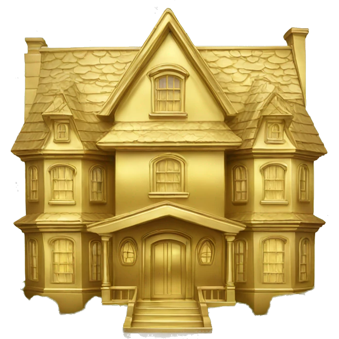 Stunning solid gold house emoji