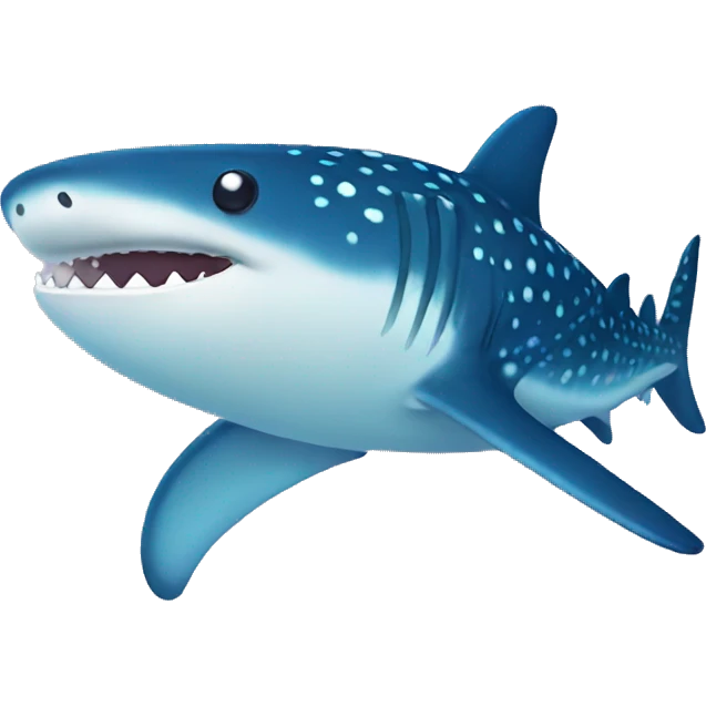 Whale shark cute emoji