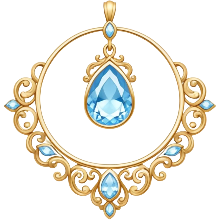 Light blue and gold jewelry emoji