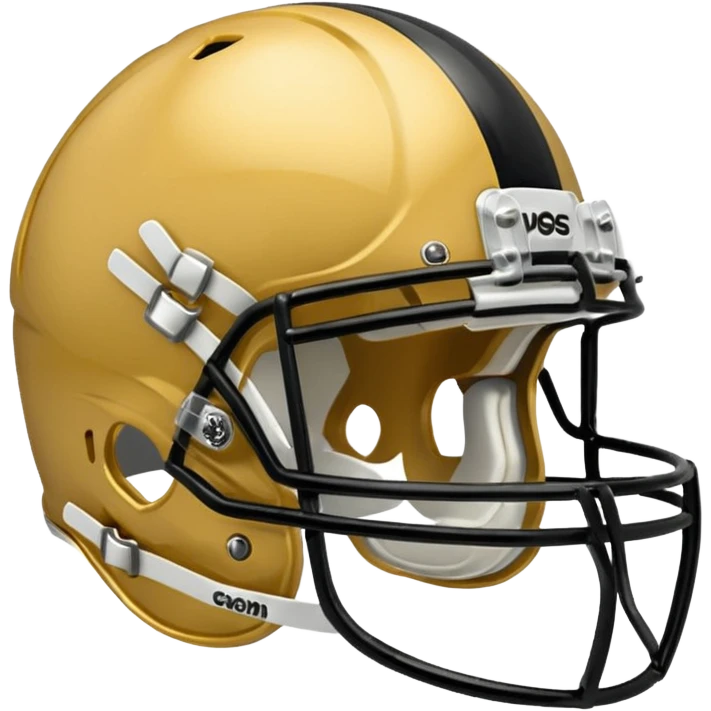 College football player helmet in gold color  emoji