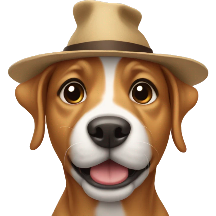 Dog wearing a hat emoji