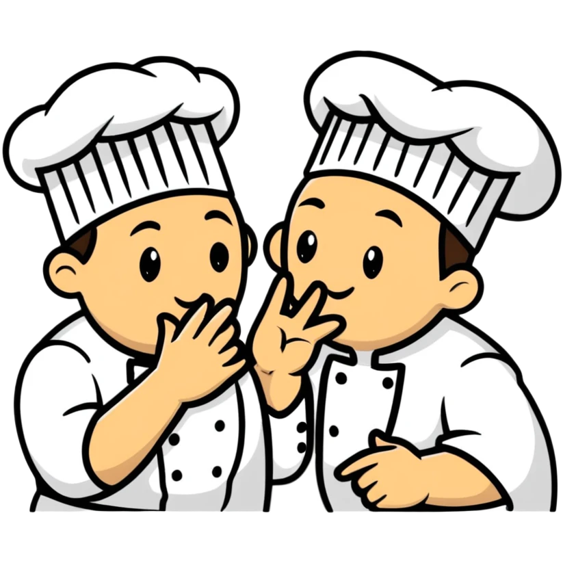 chef kissing fingertips, gesture of perfection emoji