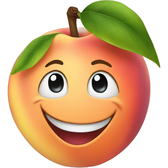 smiling peach emoji