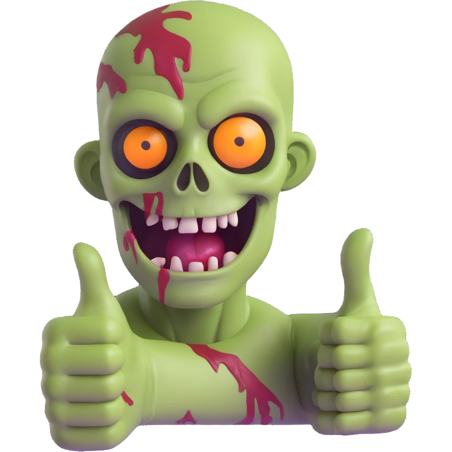zombie giving thumbs up emoji