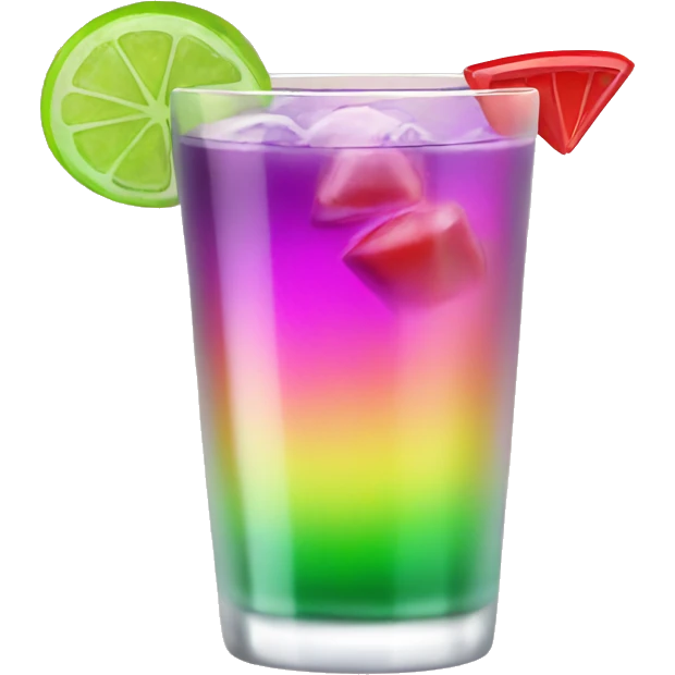 Drink purple green red yellow pink cocktail emoji