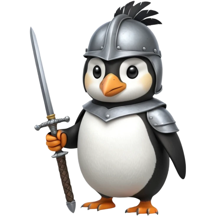 make a warrior penquin emoji