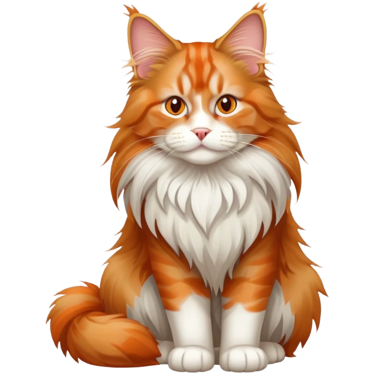 Maine Coon cat full body photo emoji
