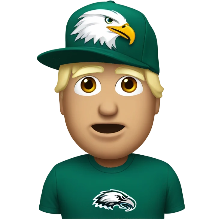 donald trump wearing a eagles hat emoji