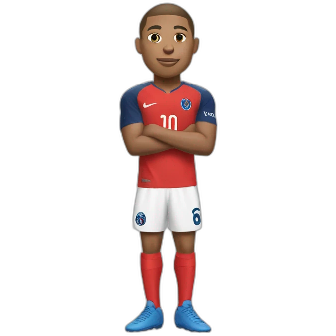 Mbappe avec un maillot de renees emoji