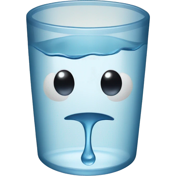 dropped a glass of water  emoji
