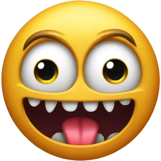 surprised face monster emoji