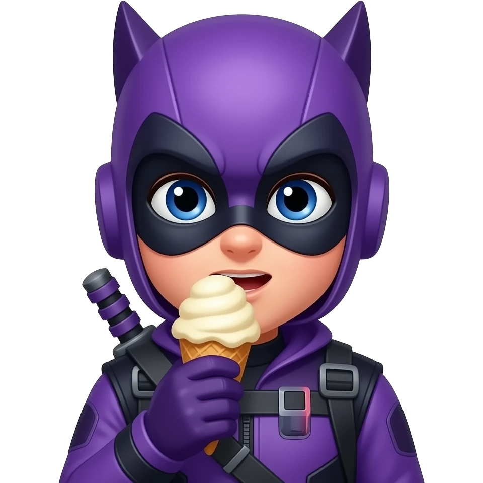 hawkeye Kid eating icecream emoji
