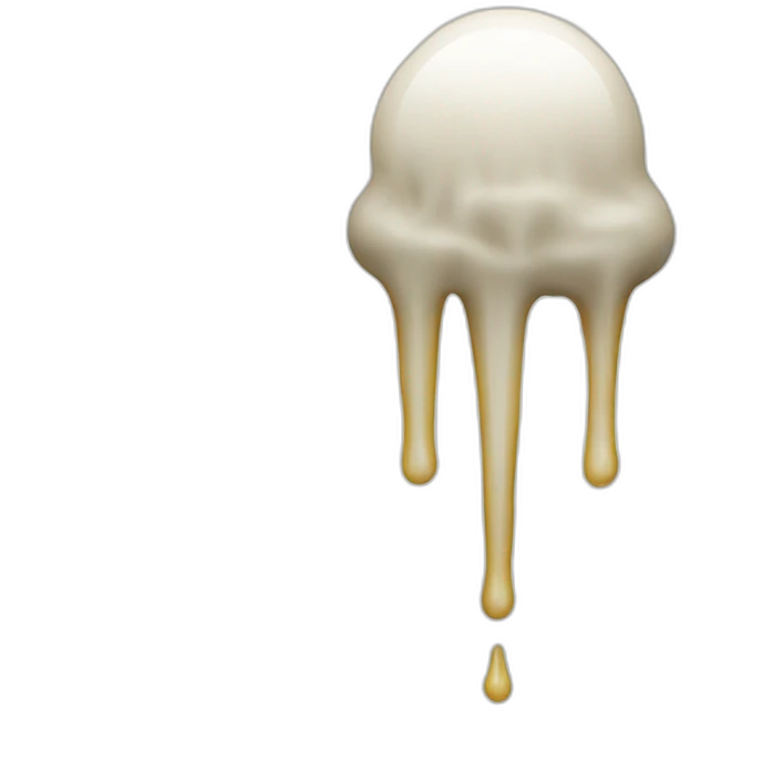 white dripping emoji