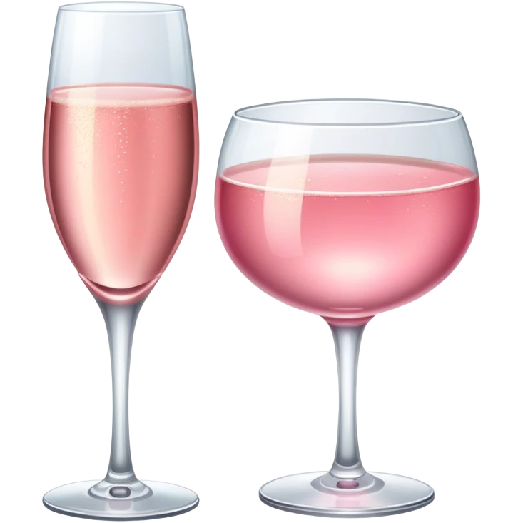 cinematic coupe glass pink champagne emoji