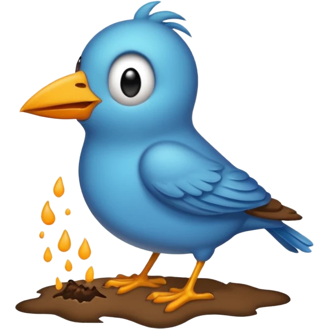 Oiseau qui fais caca sur les gens  emoji