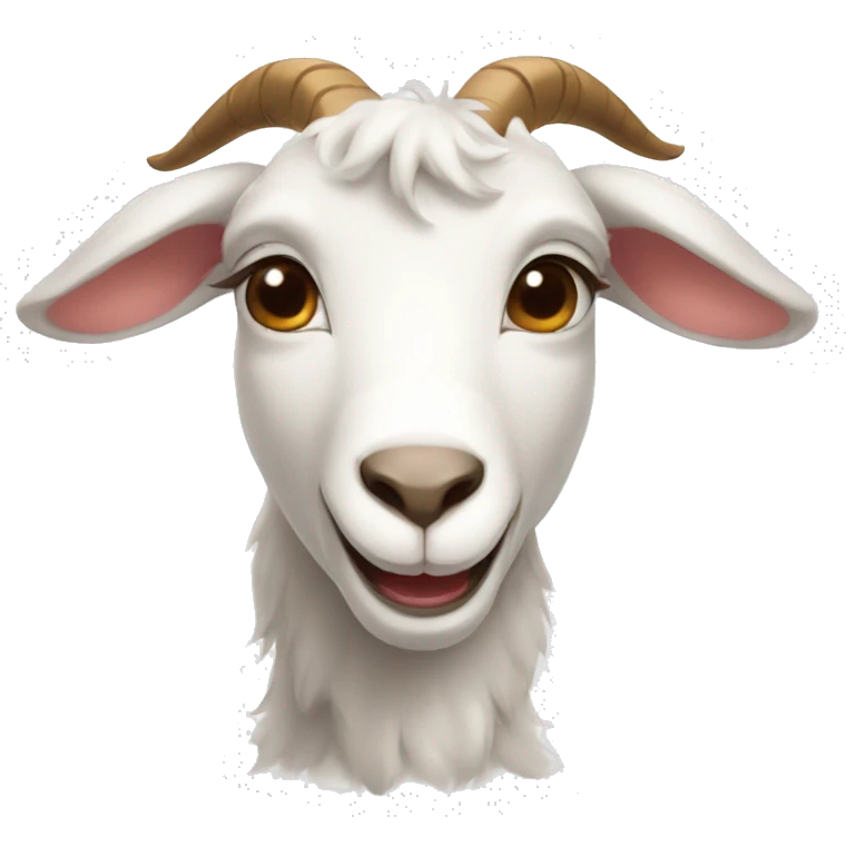 A happy cute goat emoji