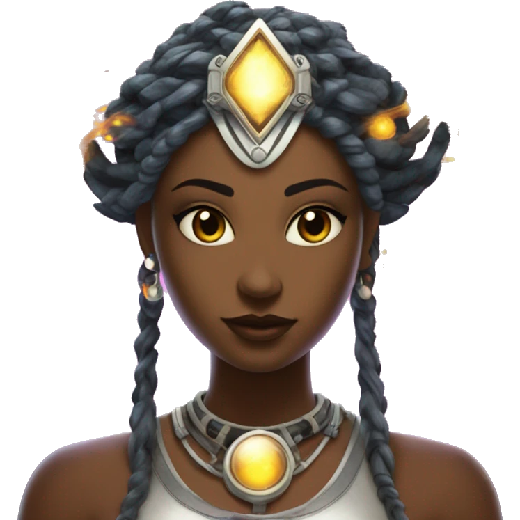 Technomancy Goddess is a mystical being who controls both magic and technology. She can cast spells on technological & Cybernetics Her powers blend the ancient art of magic with advanced cybernetics and technology. She can command machines emoji
