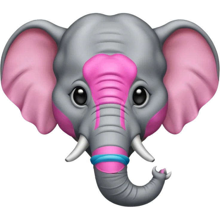 an elephant with pink mask
 emoji