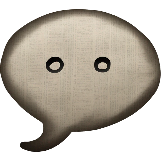 speech bubble from rolled newspaper emoji