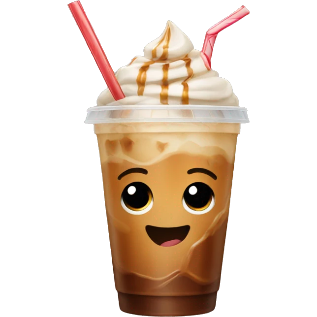 Iced caramel coffee  emoji
