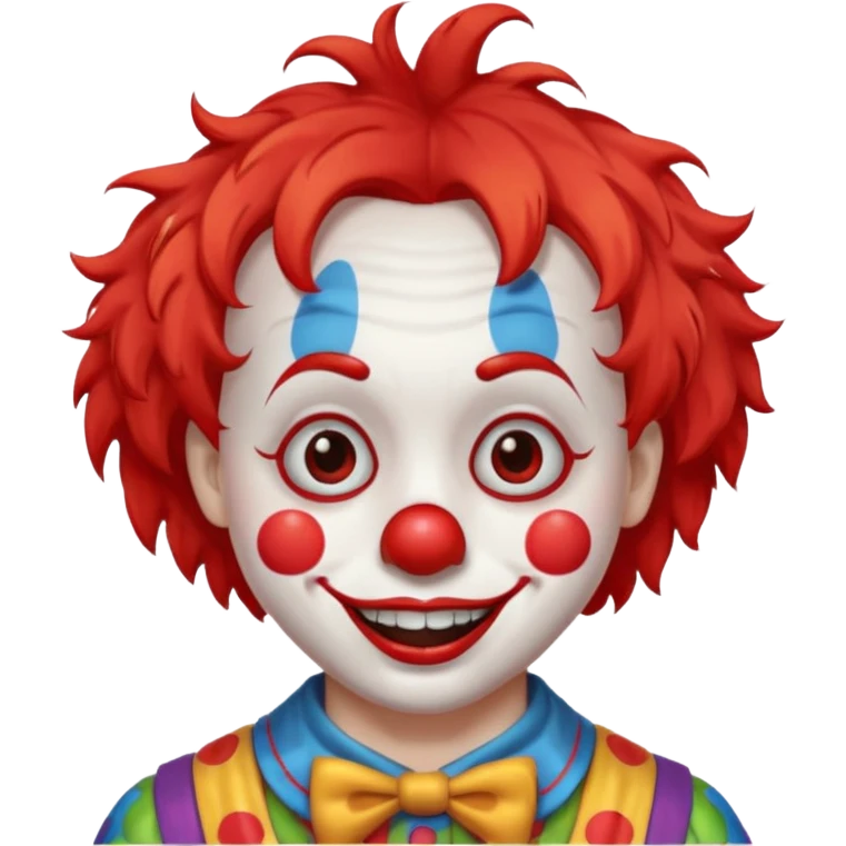 short hair clown emoji