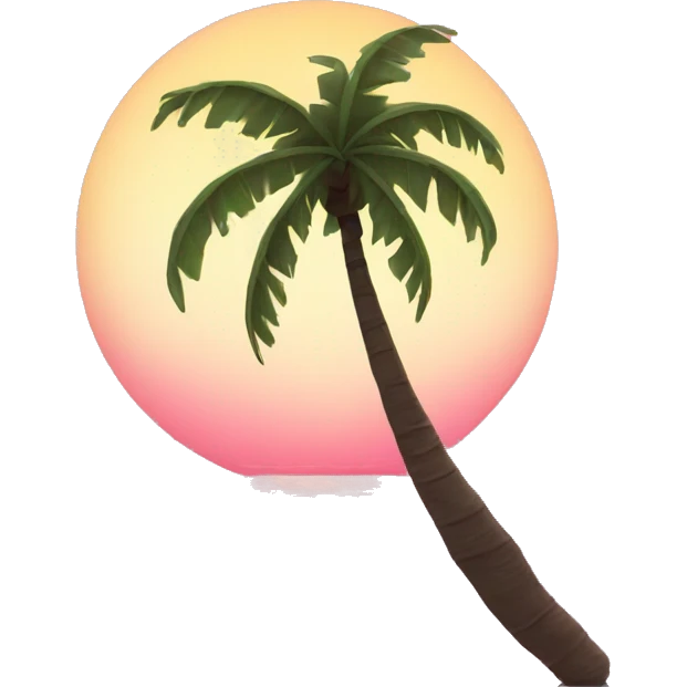 Palms with pink sunset  emoji