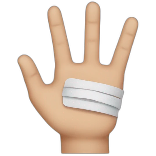 hand with bandaged fingers* emoji