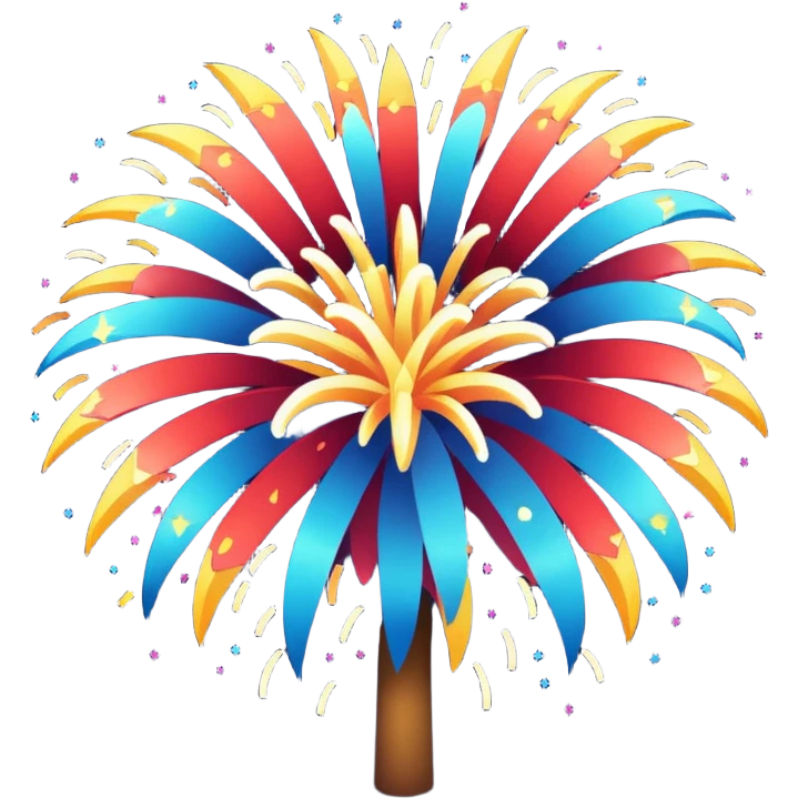 make the fireworks black with a white background.  emoji