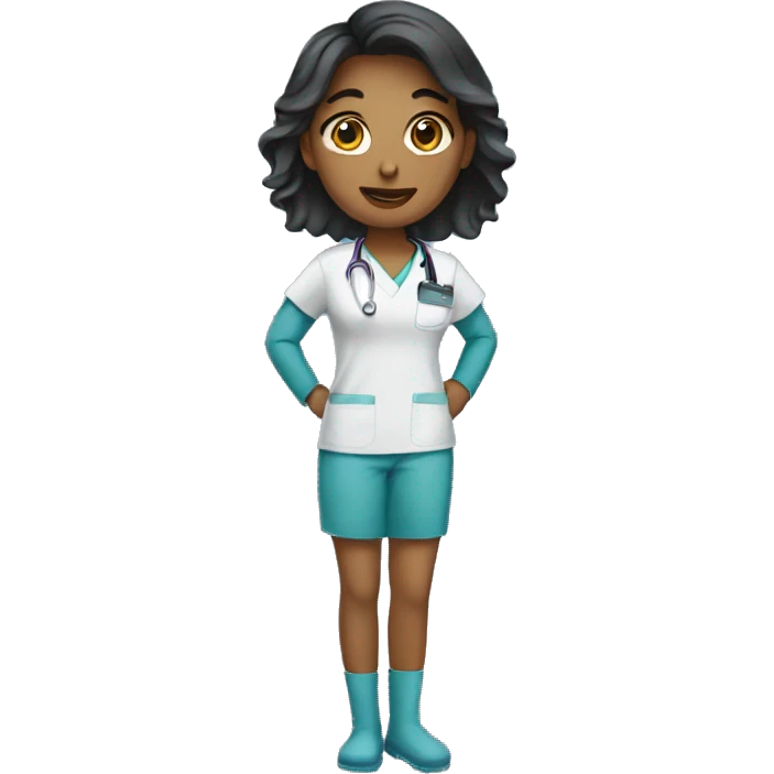 helpful female in scrubs  emoji