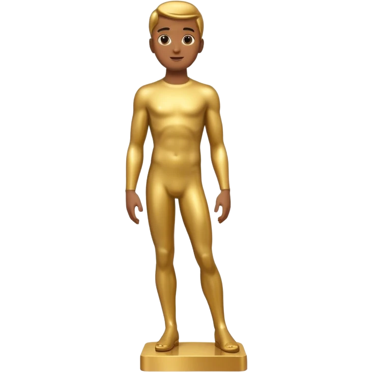 Gold statue male emoji