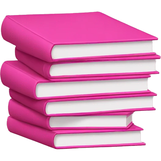 pink books stacked on top of eachother  emoji