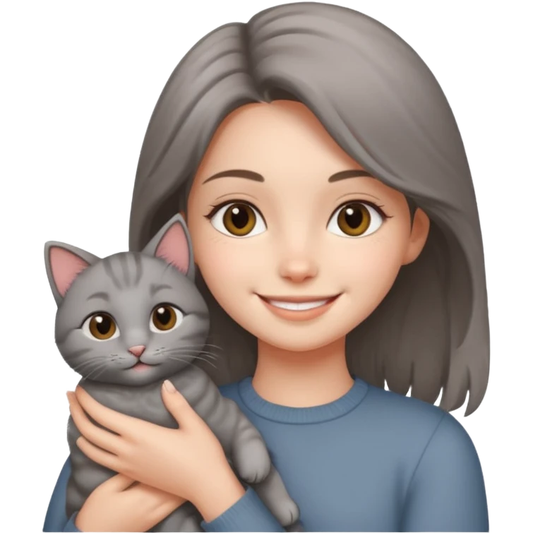 دختر با‌گربه emoji