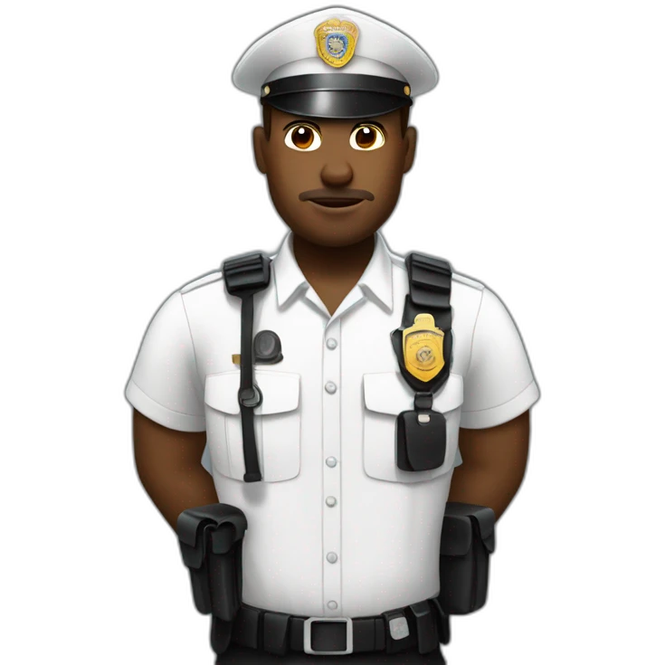 White policeman to arrested afroamerican emoji