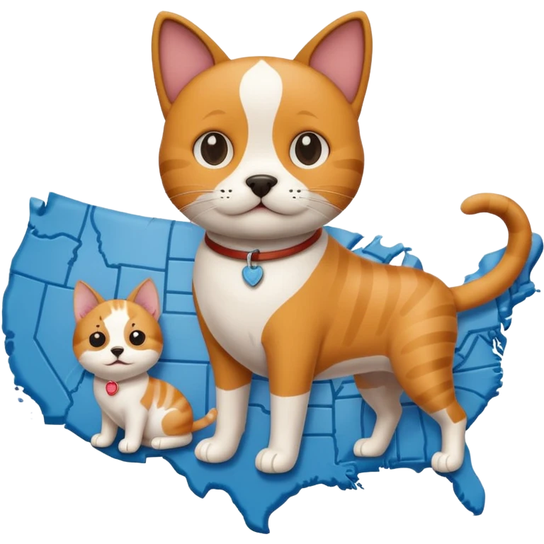 cat dog maps emoji