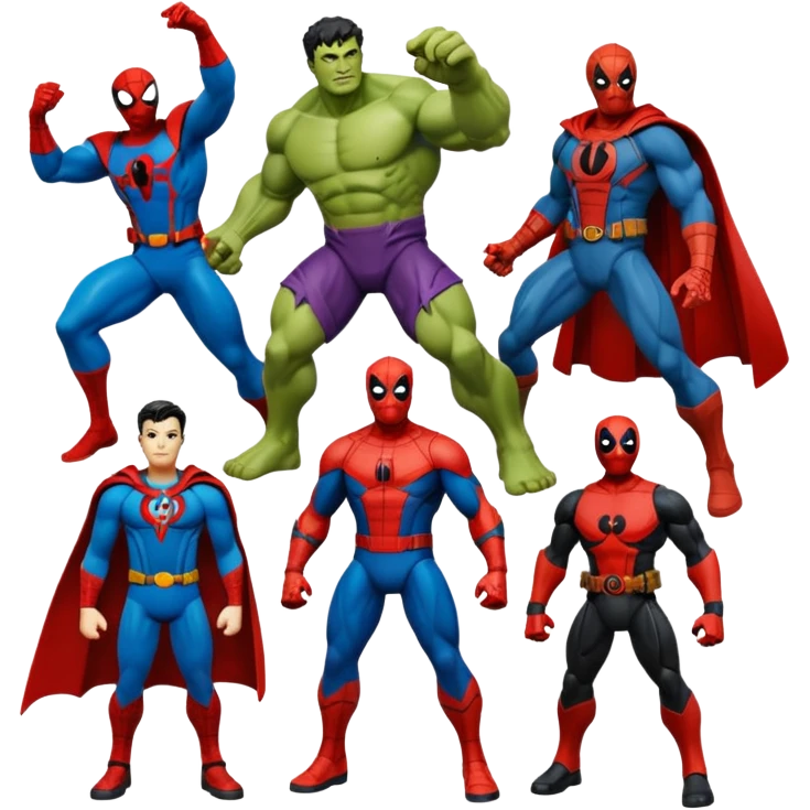 Spiderman,Hulk,Superman,Deadpool,doctor strange emoji
