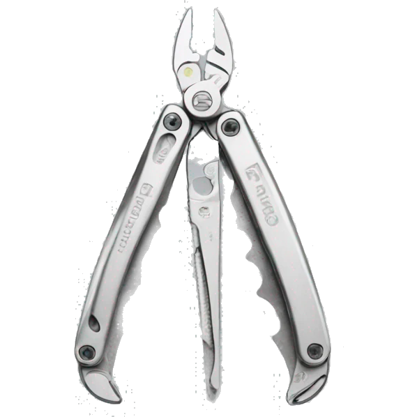 Silver Leatherman brand multi tool  emoji