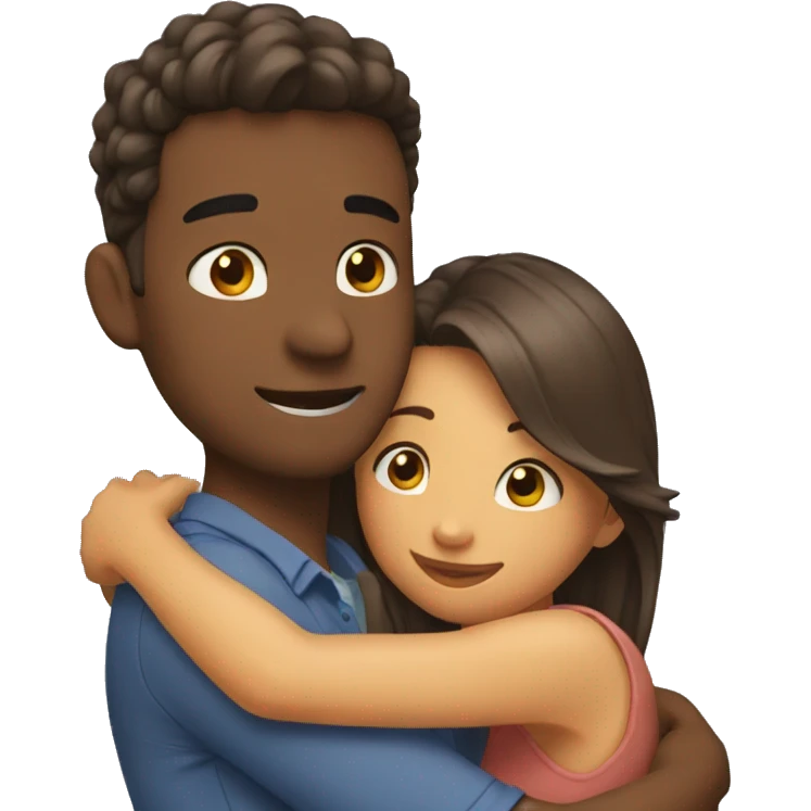 Friends hugging each other emoji