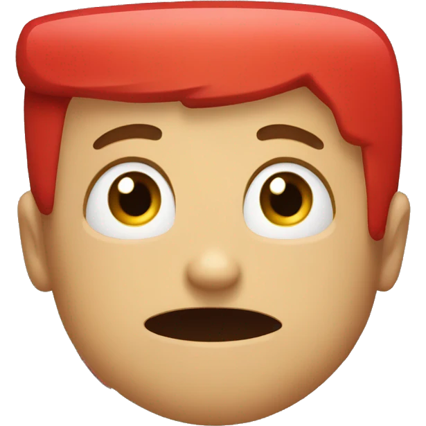red rectangle with rounded edges emotion of surprise emoji