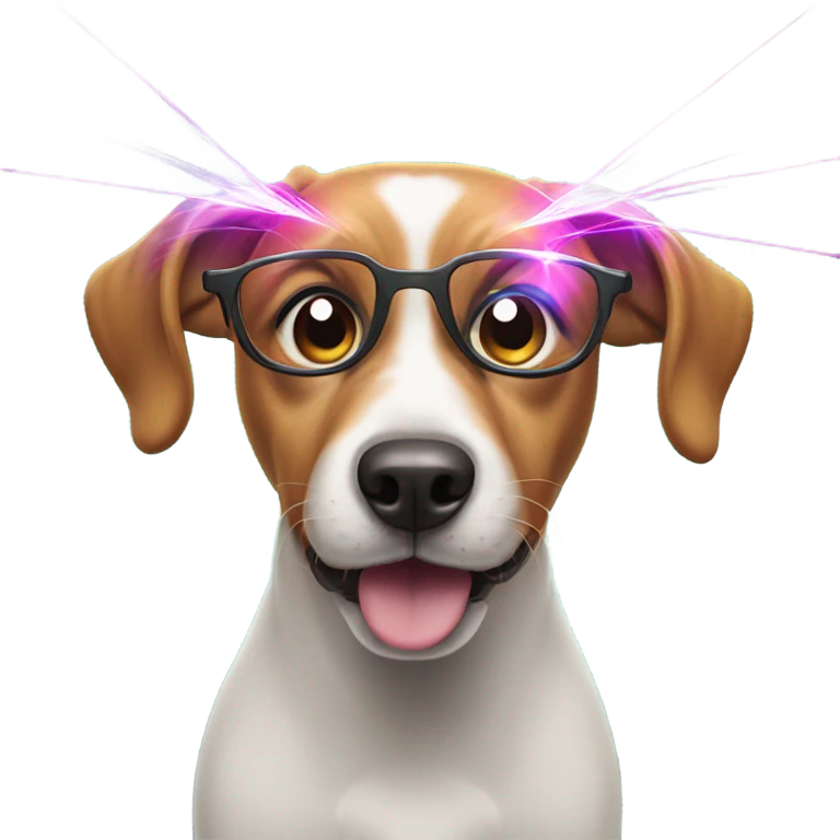 Dog shooting lasers  emoji