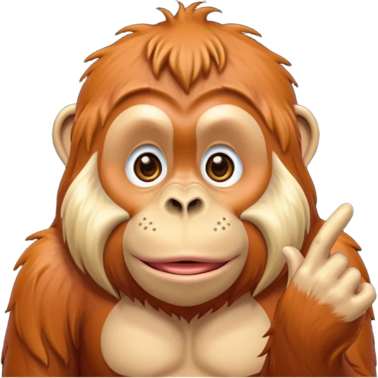 orangutang blowing kiss emoji