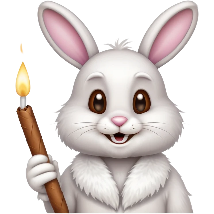 Easter bunny smoking pot emoji