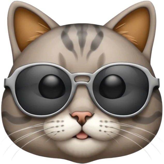 Cat wearing sunglasses emoji